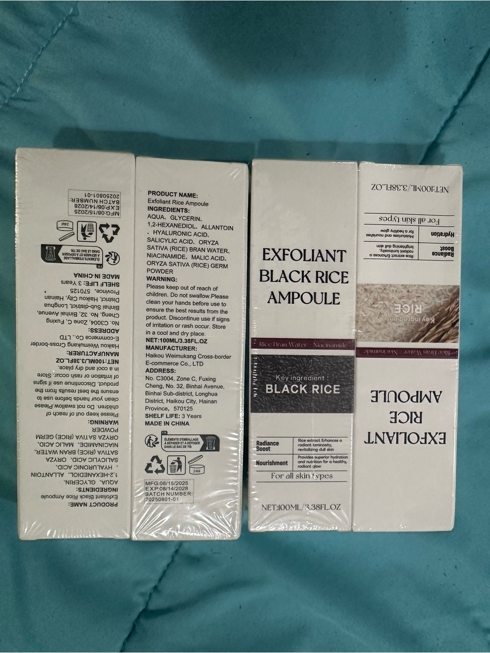 OceAura Exfoliant Rice Ampoule 100ml Niacinamide Skin Brightening NEW